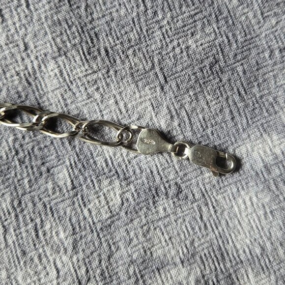 Vintage Double Link Silver 925 Bracelet | Made in Italy | Unisex | DUPLICATE - Picture 3 of 5